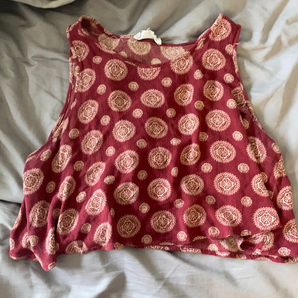 Red crop top
